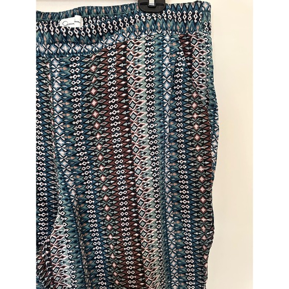 Jessica Simpson Women's Green Tan Pull on pants size Large - Picture 4 of 4